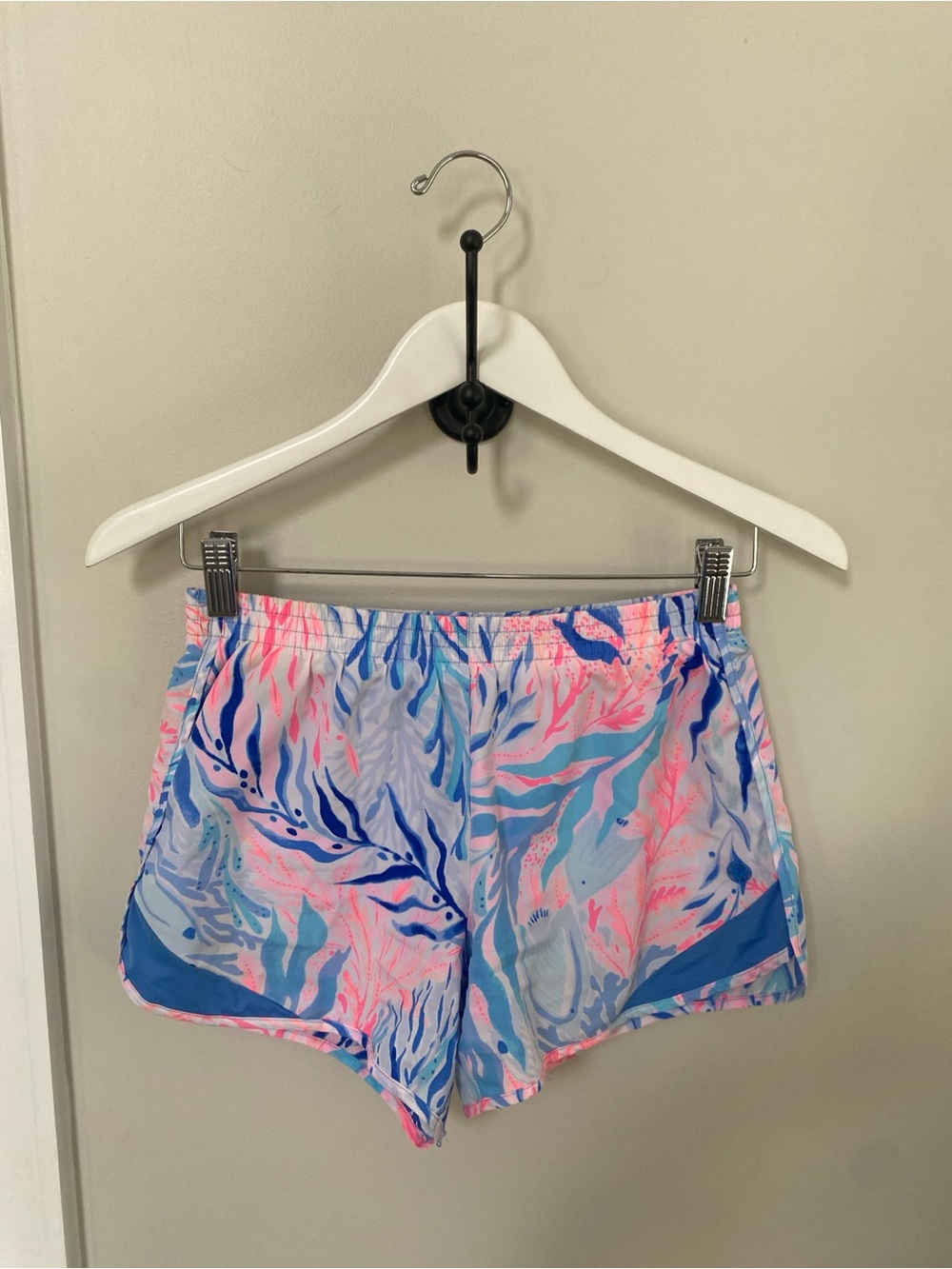 Lilly Pulitzer Pink & Blue Printed Athletic Shorts